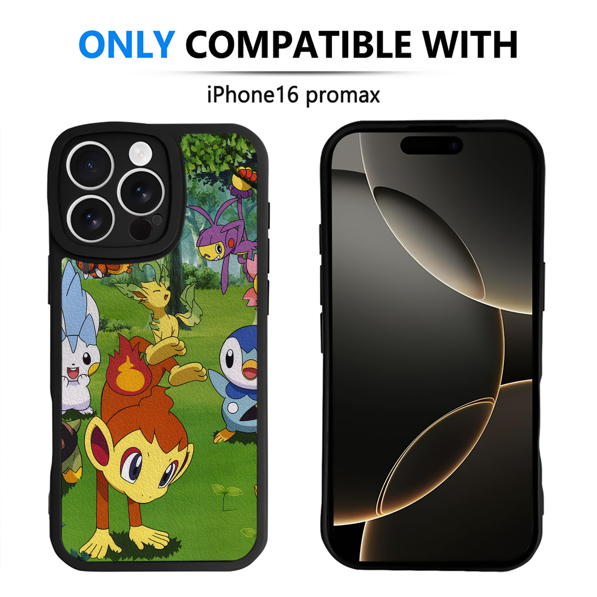 ポケットモンスター Pokémon 【iPhone 16シリーズ対応】シリコンスマホケース（レザー調） 材質：シリコン